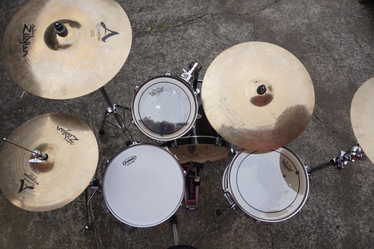 Bird's Eye View of Drum Kit