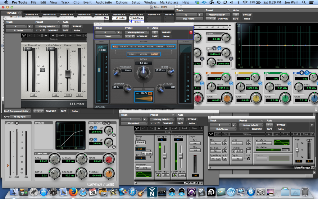 Pro Tools Screen with Pro Tools Sound Happening
