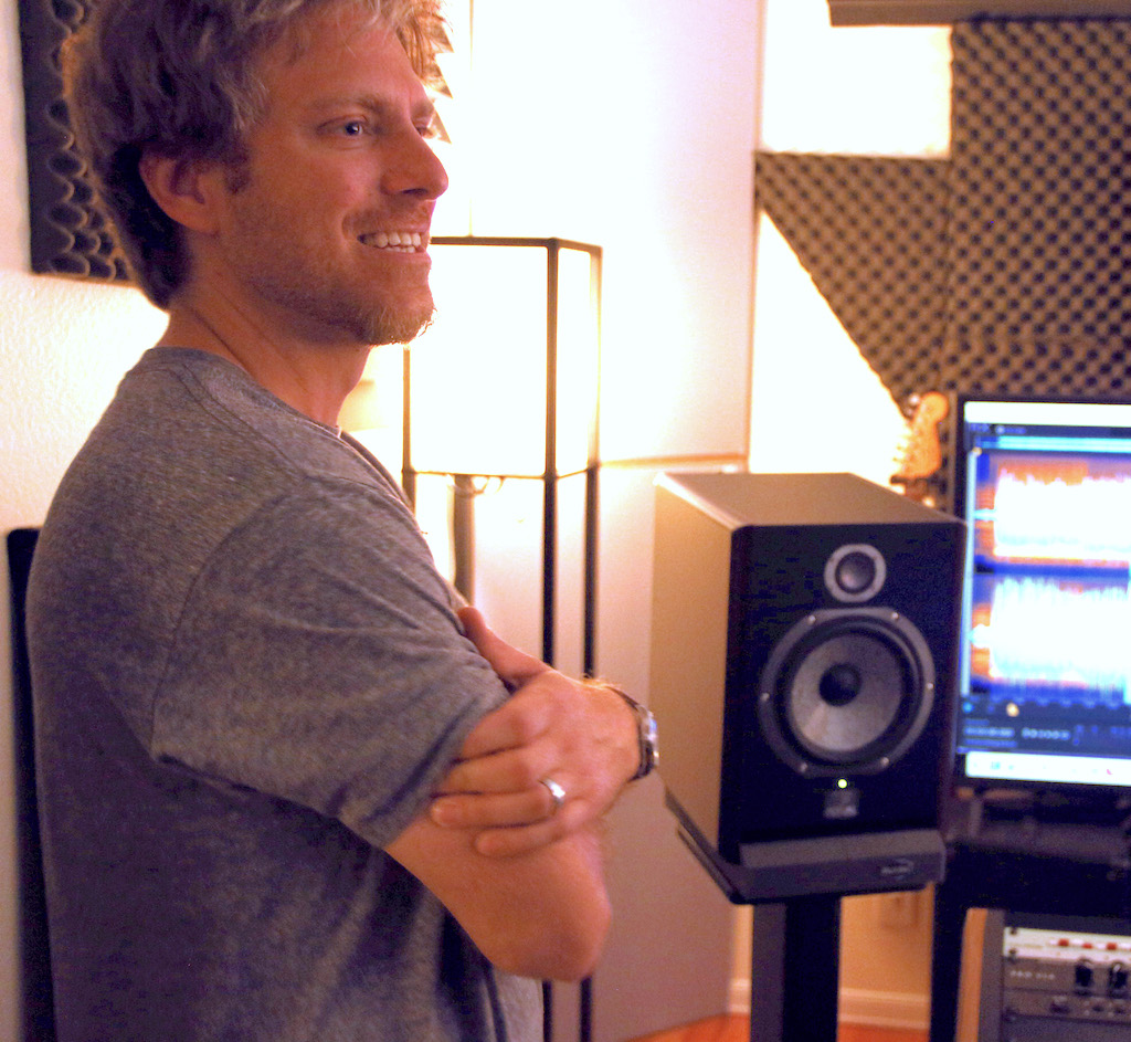 Brandon Weil in the studio